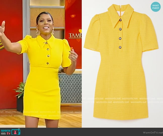 Alessandra Rich Tweed minidress worn by Tamron Hall on Tamron Hall Show