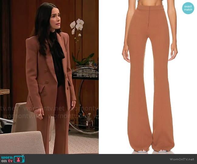 Alex Perry Aldrich Flare Pant worn by Julia Mariano (Abigail Spencer) on Extended Family