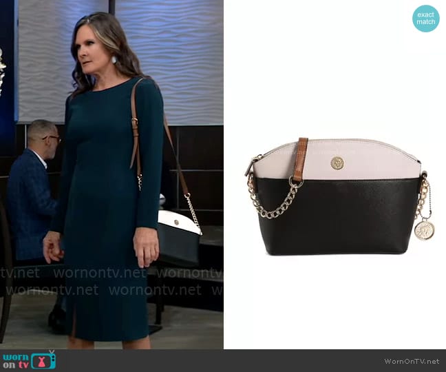 Anne Klein Classic Curves Crossbody Bag worn by Lucy Coe (Lynn Herring) on General Hospital