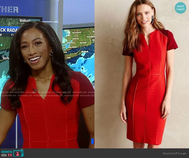 Maeve Eunoia Pencil Dress worn by Brittany Bell on Good Morning America