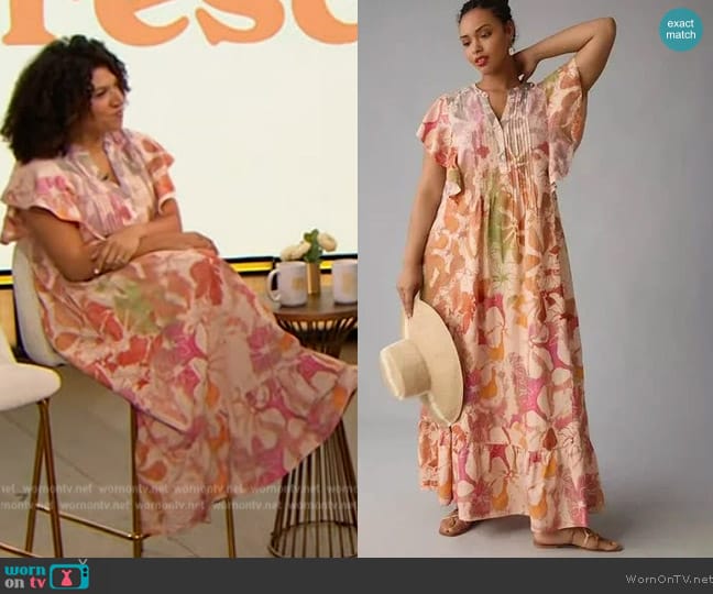 Maeve The Cassandra Maxi Dress worn by Damona Hoffman on The Drew Barrymore Show