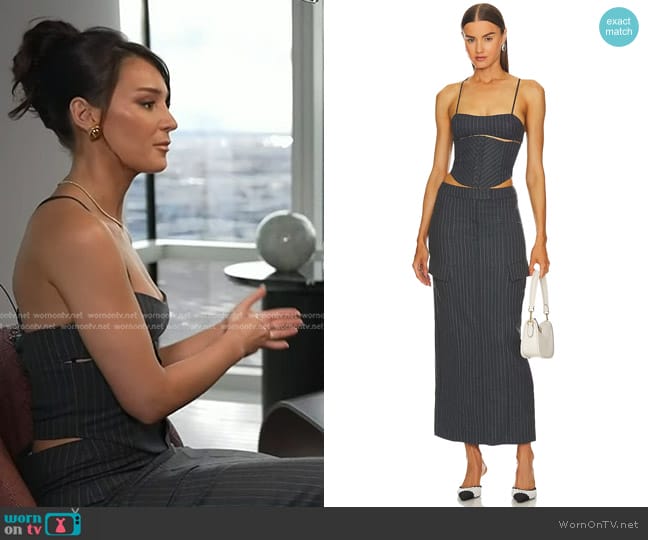 Bec + Bridge Pine Corset Top and Skirt worn by Kristin Juszczyk on Today