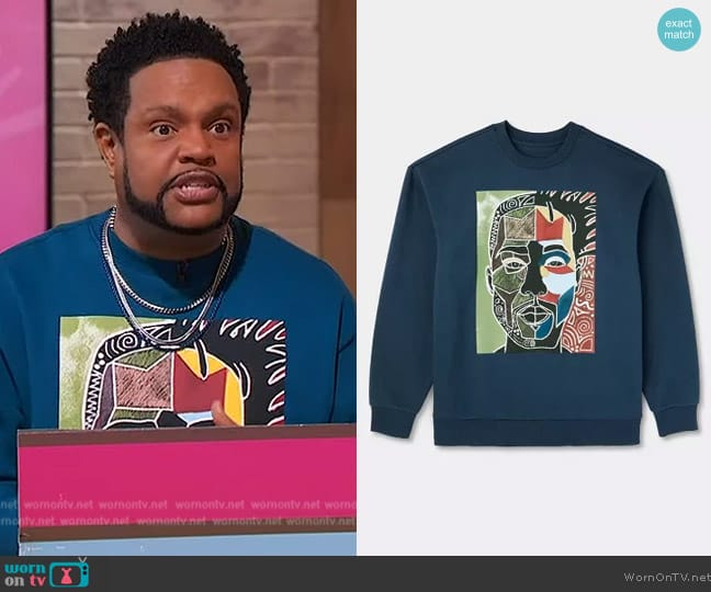 Target Black History Month Adult Face Sweatshirt worn by Jawn Murray on Sherri