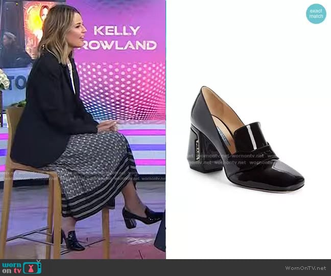 Prada Block Heel Loafer Pump worn by Savannah Guthrie on Today