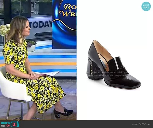 Prada Block Heel Loafer Pump worn by Savannah Guthrie on Today