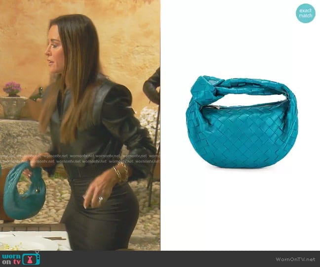 Bottega Veneta Jodie Bag worn by Kyle Richards on The Real Housewives of Beverly Hills