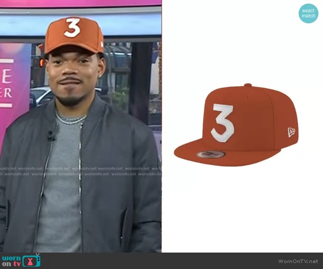 Chance the Rapper Chance 3 New Era Rust Orange/White Hat worn by Chance the Rapper on Today