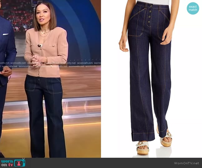 WornOnTV: Eva’s beige cardigan and jeans on Good Morning America | Eva ...