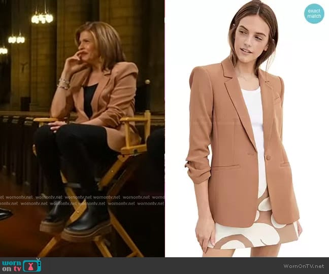 Cinq a Sept Crepe Khloe Blazer worn by Hoda Kotb on Today