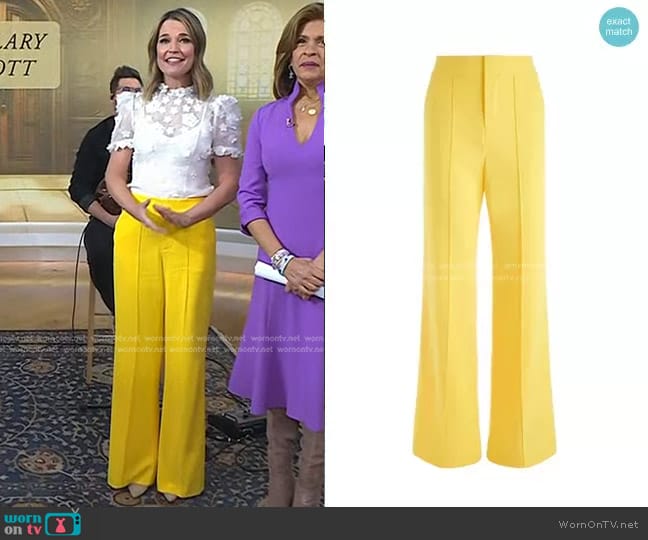 Alice + Olivia Dylan Pants worn by Savannah Guthrie on Today