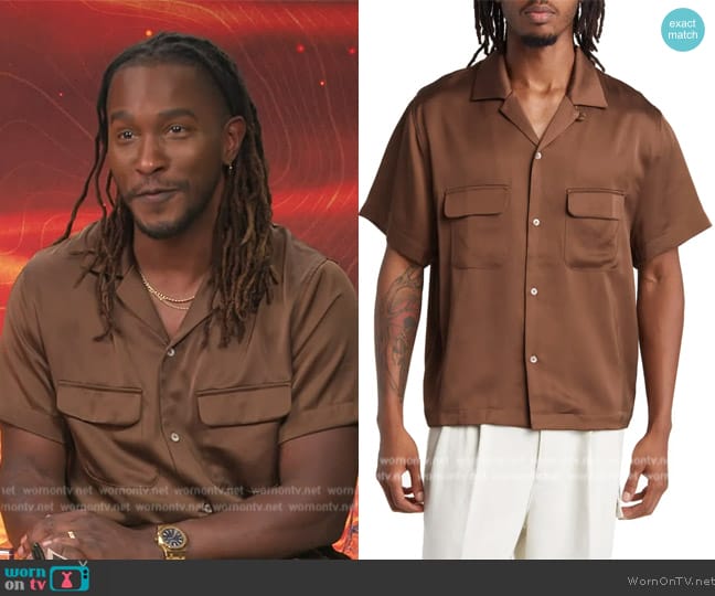 WornOnTV: Scott’s brown satin shirt on Access Hollywood | Scott Evans ...