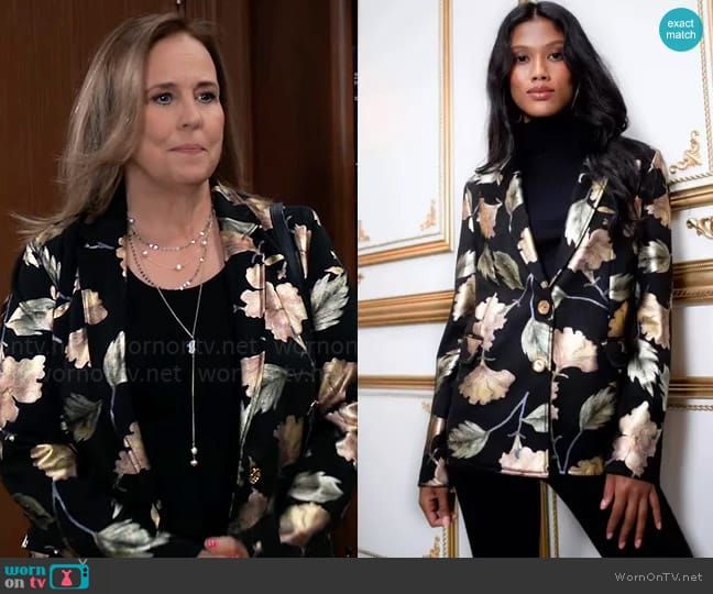 Eva Franco Alexey Jacket worn by Laura Collins (Genie Francis) on General Hospital