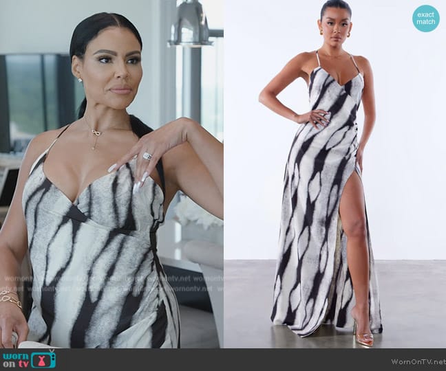 Fashion Nova Ready To Dance Maxi Dress worn by Mia Thornton on The Real Housewives of Potomac