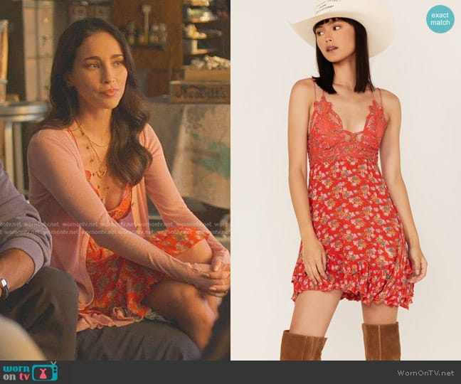 Isabella’s red floral mini dress on Good Trouble