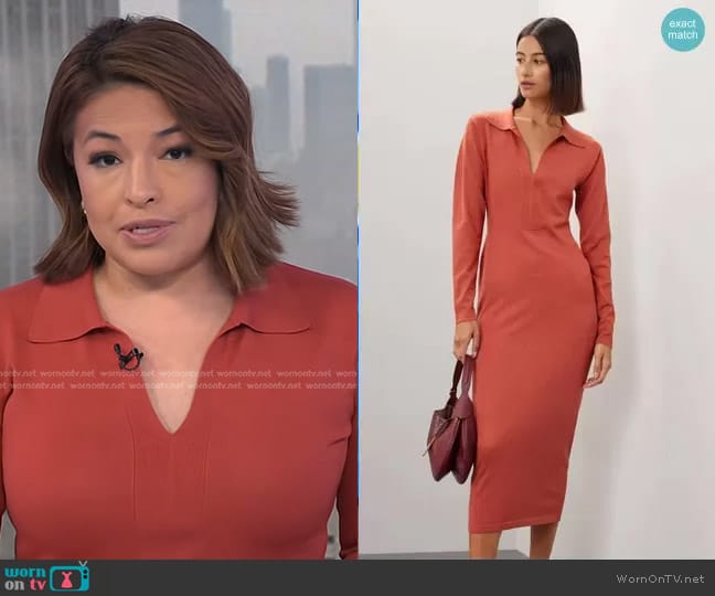 Ronny Kobo Polo Sweater Dress worn by Gilma Avalos on Today