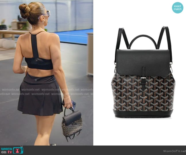 Goyard Goyardine Calfskin Mini Alpin Backpack Black worn by Larsa Pippen (Larsa Pippen) on The Real Housewives of Miami