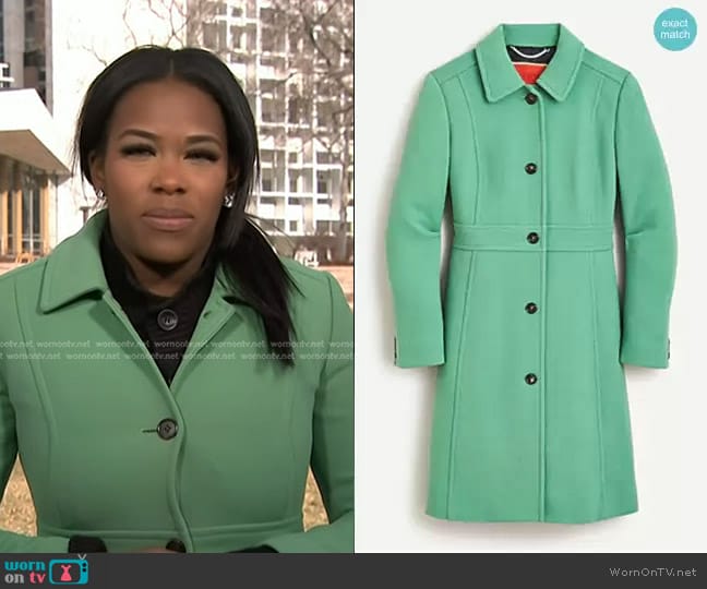 WornOnTV: Adrienne Broaddus’s green coat on NBC News Daily | Clothes ...