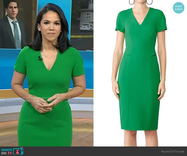 LK Bennett Bessa Sheath Dress worn by Laura Jarrett on Today