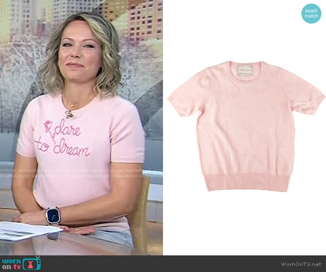 Lingua Franca Custom Short Sleeve worn by Dylan Dreyer on Today