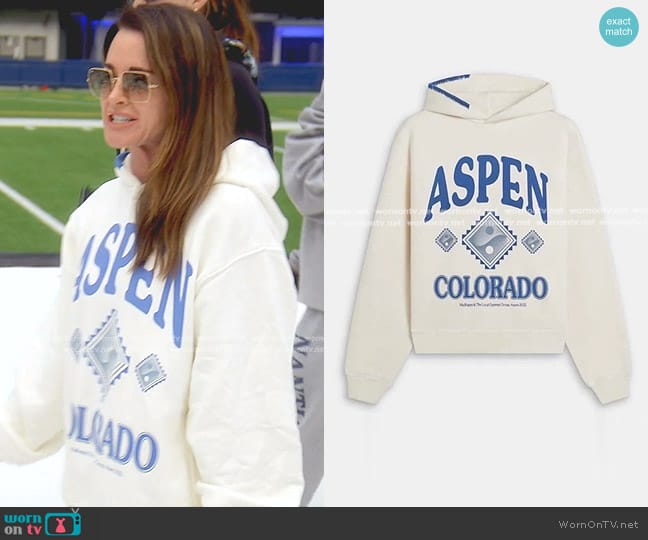 MadHappy  Aspen Hoodie worn by Kyle Richards on The Real Housewives of Beverly Hills