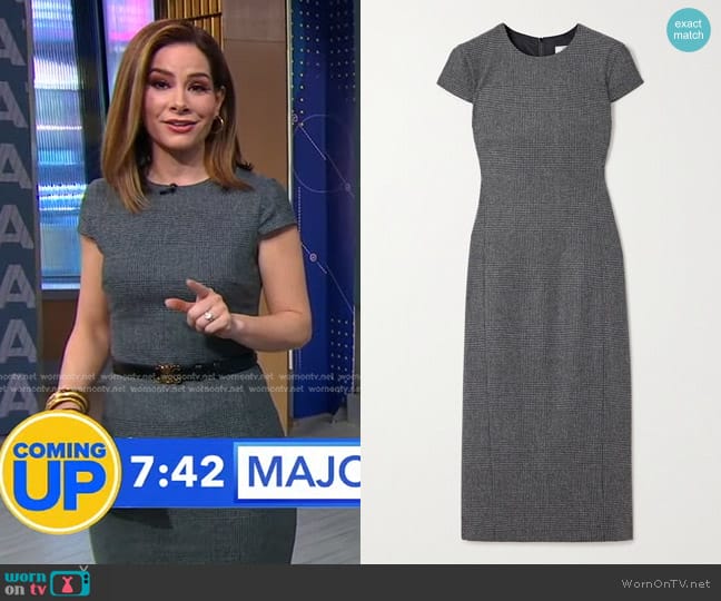 Max Mara Liegi Wool And Cashmere-blend Midi Dress worn by Rebecca Jarvis on Good Morning America