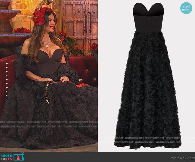 Milly Roxy Mesh Rose Gown worn by Adriana de Moura (Adriana de Moura) on The Real Housewives of Miami