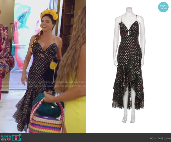 Milly Printed Long Dress worn by Adriana de Moura (Adriana de Moura) on The Real Housewives of Miami