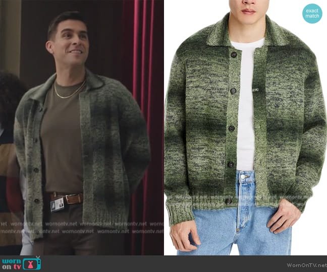 Norse Projects Erick Space Dye knitted cardigan worn by Josh Segarra (Josh Segarra) on Abbott Elementary