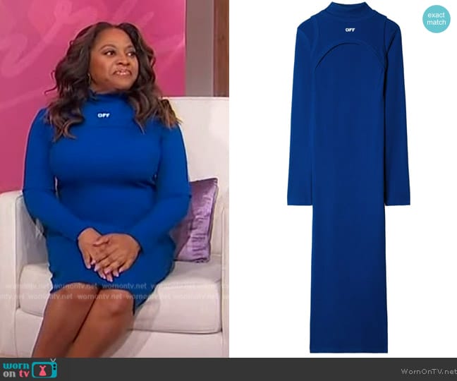 Off-White Off-stamp ribbed-knit dress worn by Sherri Shepherd on Sherri