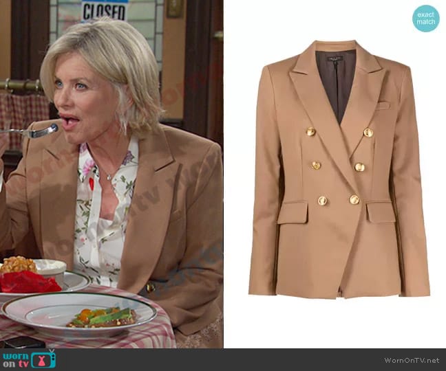 Rag & Bone Preston Double-Breasted Blazer worn by Kayla Brady (Mary Beth Evans) on Days of our Lives