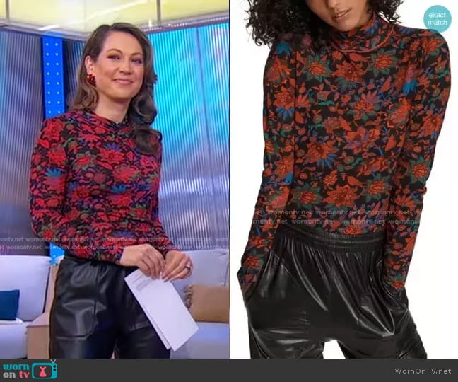 Rag & Bone Wallpaper Shaw Turtleneck worn by Ginger Zee on Good Morning America