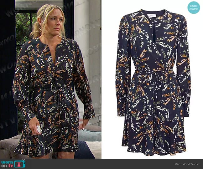 Reiss Hayley Belted Print Minidress worn by Nicole Walker (Arianne Zucker) on Days of our Lives