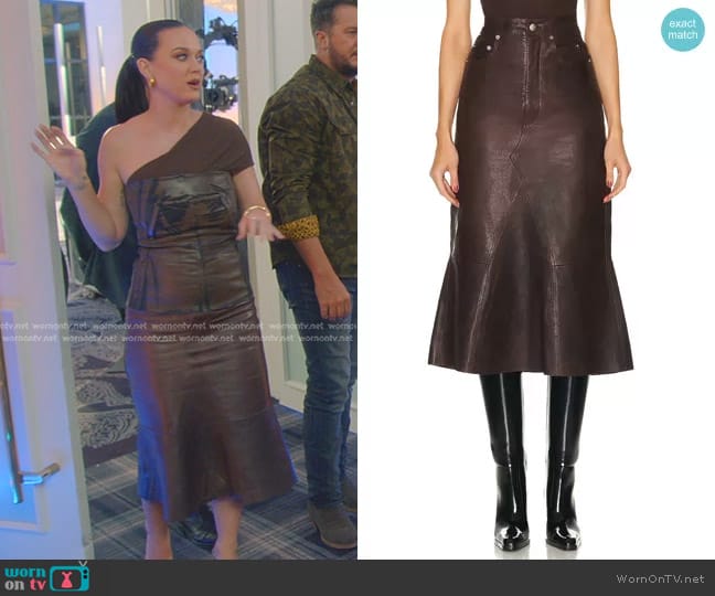 Rick Owens Godet Skirt worn by Katy Perry on American Idol