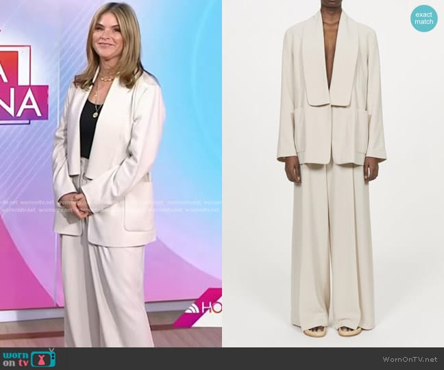 Rodebjer Idalia Blazer and Obi Pants worn by Jenna Bush Hager on Today