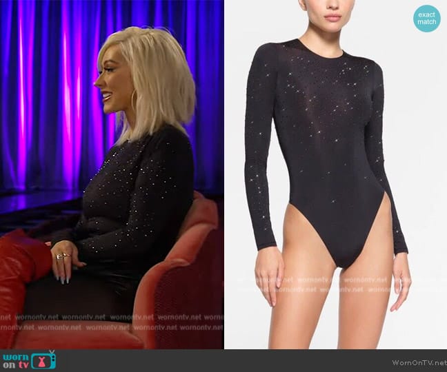 WornOnTV: Christina Aguilera's black embellished bodysuit on The Drew  Barrymore Show