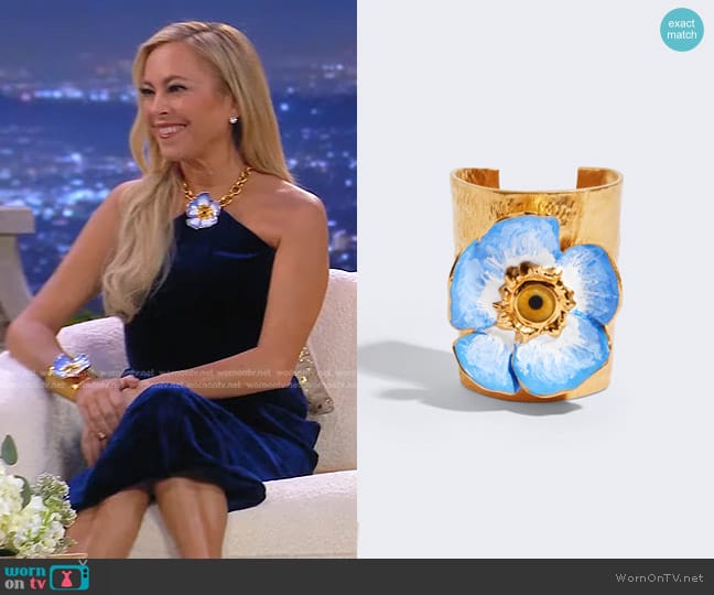 Schiaparelli Blooming Eye Cuff Bracelet worn by Sutton Stracke on The Real Housewives of Beverly Hills