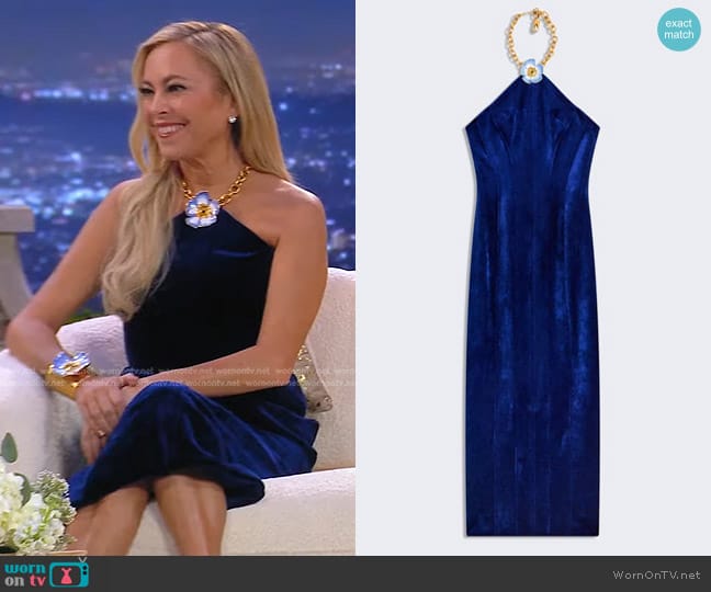 Schiaparelli Blooming Pansy Column Dress worn by Sutton Stracke on The Real Housewives of Beverly Hills