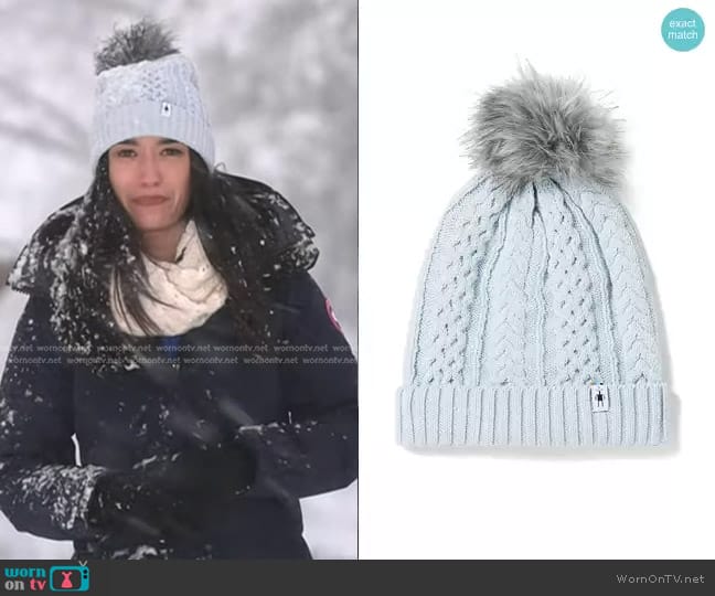 Smartwool Lodge Girl Beanie in Winter Sky Heather worn by Emilie Ikeda on Today