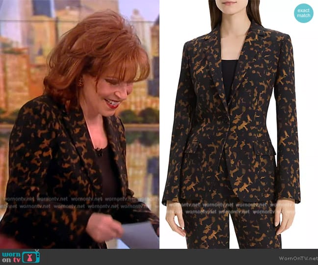 Theory Tortoiseshell Staple Jacket worn by Joy Behar on The View