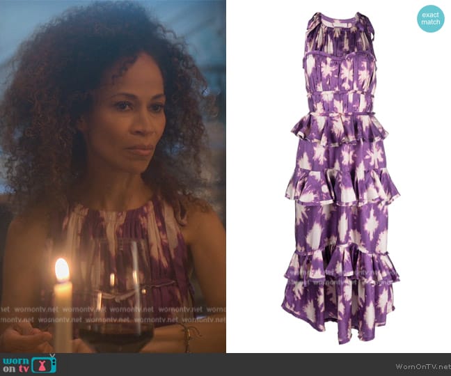 Lena’s purple tie dye dress on Good Trouble