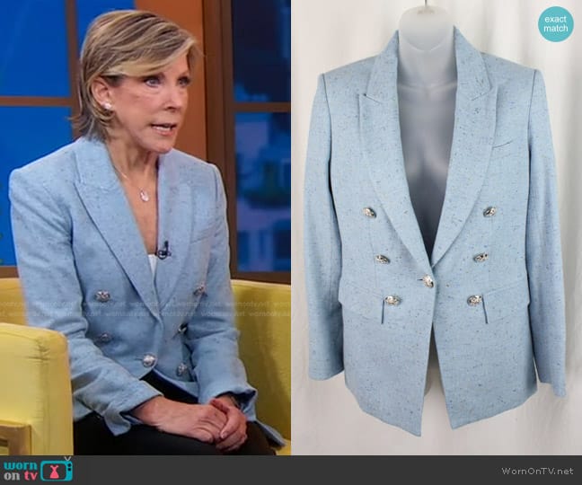 Veronica Beard Striped Lined Blazer worn by Kathy Giusti on Good Morning America