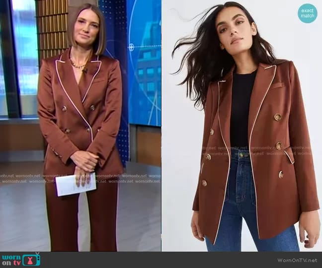 Veronica Beard Roche Dickey Jacket worn by Kayna Whitworth on Good Morning America