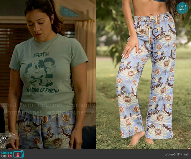 Victoria Garcia for Anthropologie Wide-Leg Flannel Pyjama Bottoms
