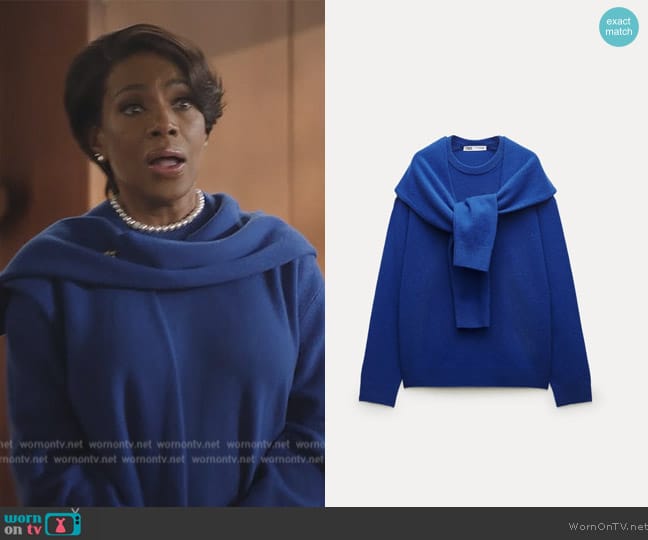 Zara Knotted Wool Sweater worn by Barbara Howard (Sheryl Lee Ralph) on Abbott Elementary