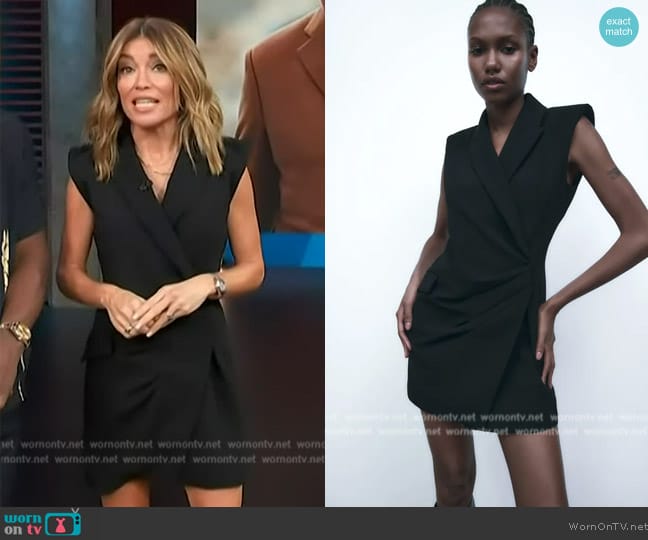 Zara Blazer Dress worn by Kit Hoover on Access Hollywood