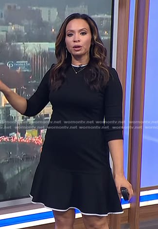 WornOnTV: Adelle’s black ruffle hem dress on Today | Adelle Caballero ...