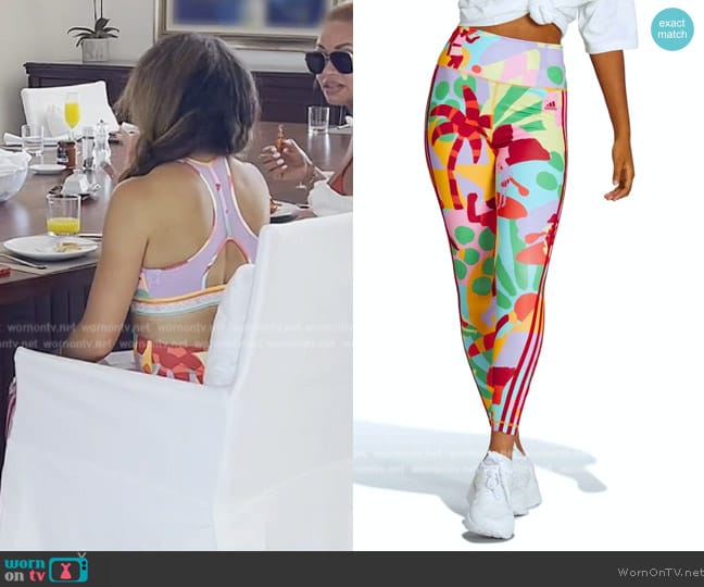 Adidas x Farm Rio Geometric Print Leggings worn by Ashley Darby on The Real Housewives of Potomac