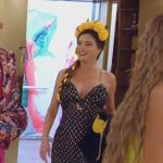 Adriana’s black metallic ruffle dress on The Real Housewives of Miami