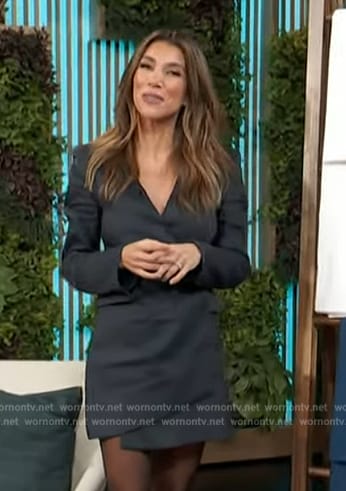 Adrianna Costa’s black blazer dress on Access Hollywood