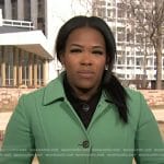 Adrienne Broaddus’s green coat on NBC News Daily